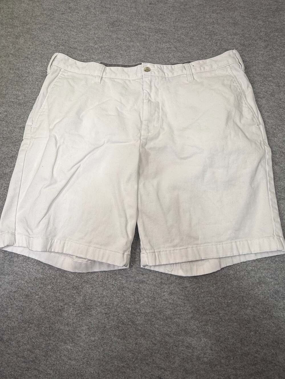Nautica The Deckshort Classic Fit Stretch Shorts Mens 38W White Cotton Casual